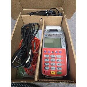 Verifone VX520 EMV Credit Card Terminal M252-653-A3-NAA-3 w/ Cables & Manual